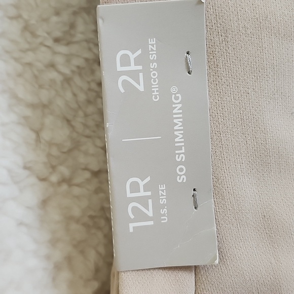 NWT Chico's Women's So Slimming Ankle Beige/Sand Dress Pants, Size 12 R - Picture 8 of 13